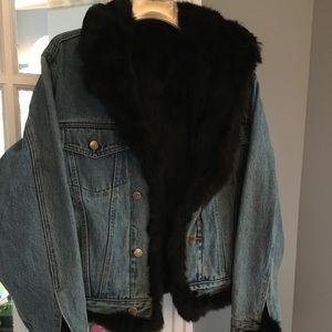 Faux Fur lined Jean Jacket
